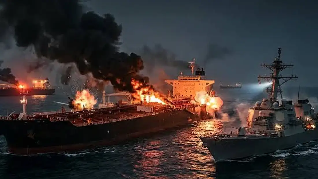 Hürmüz Boğazı’nda alarm! İran, alev alan petrol tankerini duyurdu