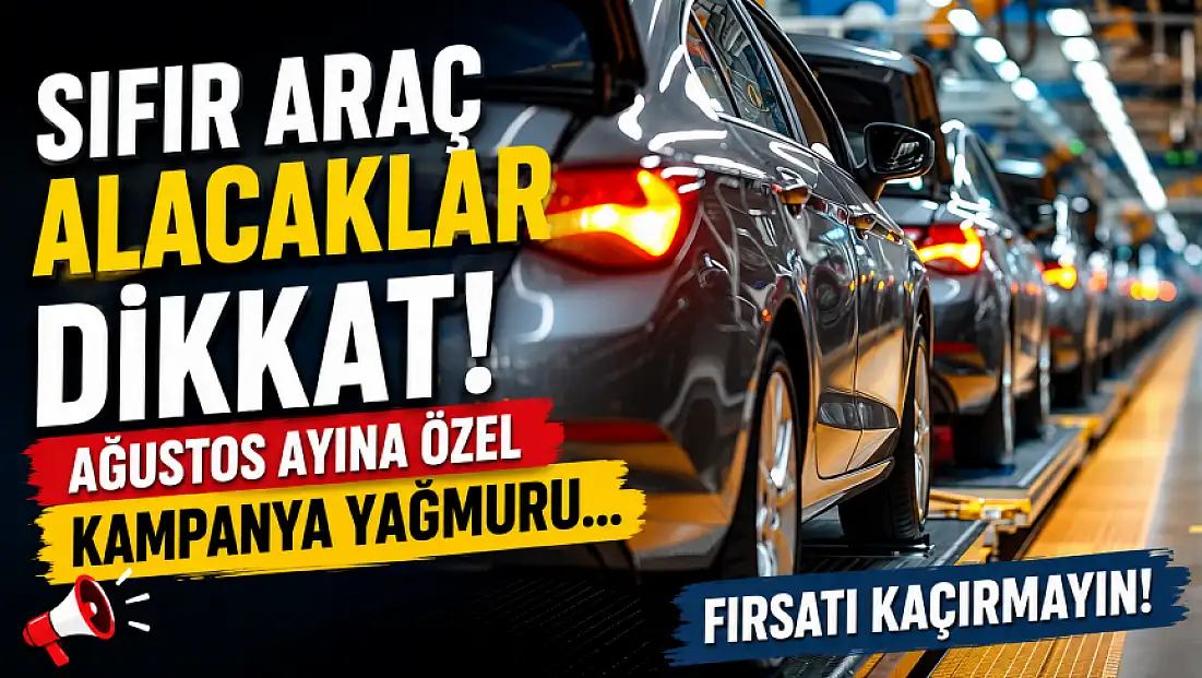 Sıfır araç alacaklar dikkat! Ağustos ayına özel kampanya yağmuru... Fırsatı kaçırmayın!