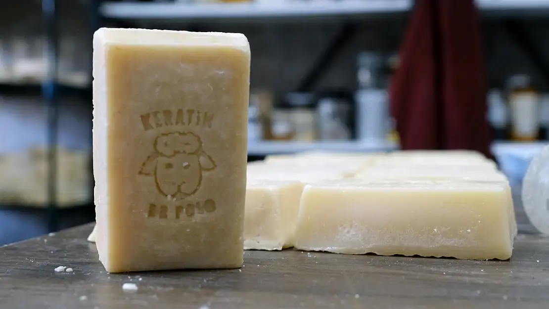 Konya'da 20 yıllık çalışmayla koyun yününden keratinli sabun üretildi!