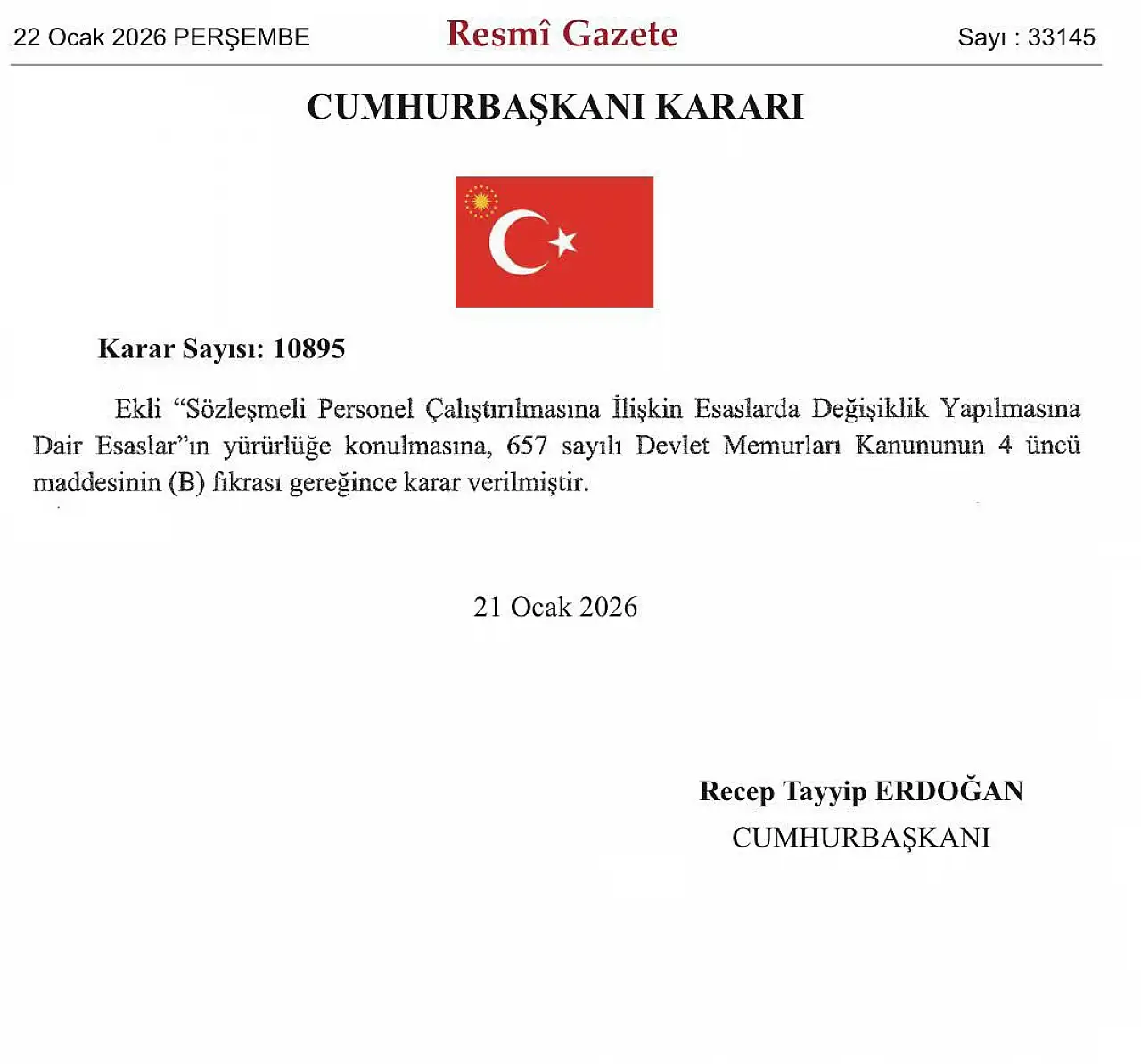 Sözleşmeli personele yarı zamanlı çalışma hakkı yürürlüğe girdi