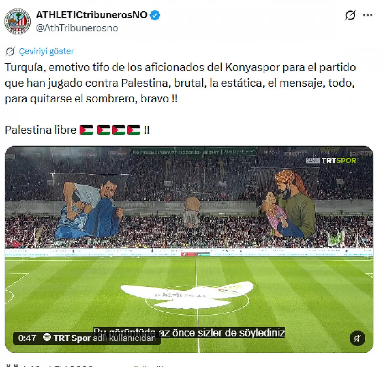 Konya'daki tarihi gece hafızalara kazındı! Konyaspor-Filistin maçı dünya basınında