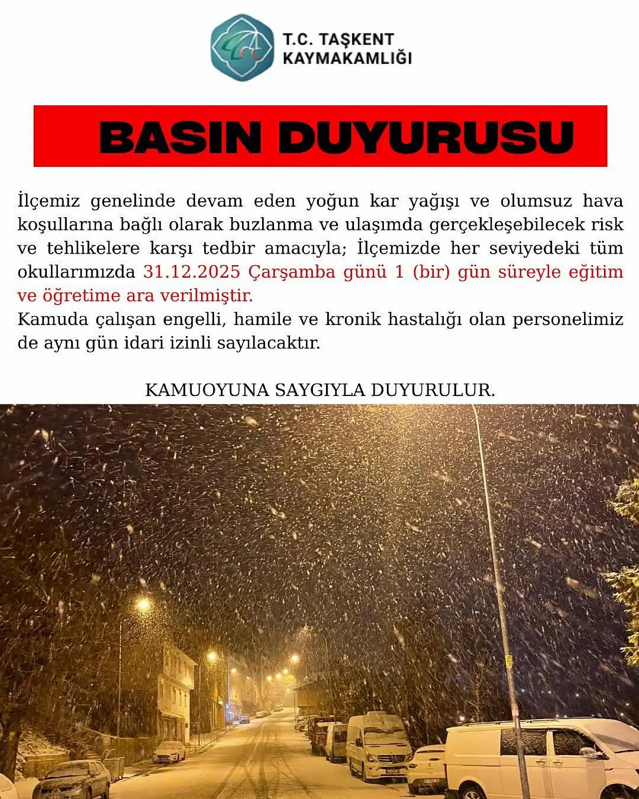 Konya'nın o ilçesinde okullar tatil oldu