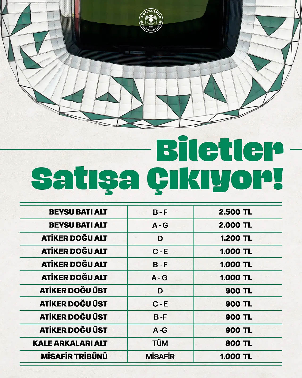 Konyaspor - Kocaelispor maçının biletleri satışa çıkıyor