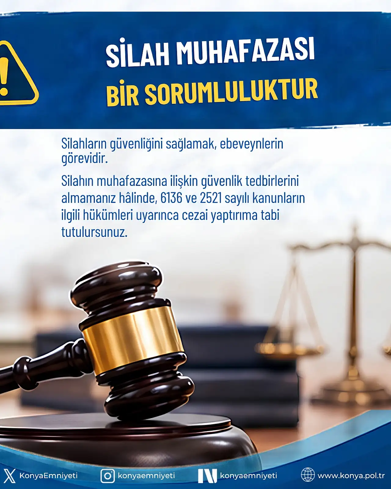 Konya Emniyeti'nden silahlar konusunda çağrı: Çocuklarınızı koruyun!