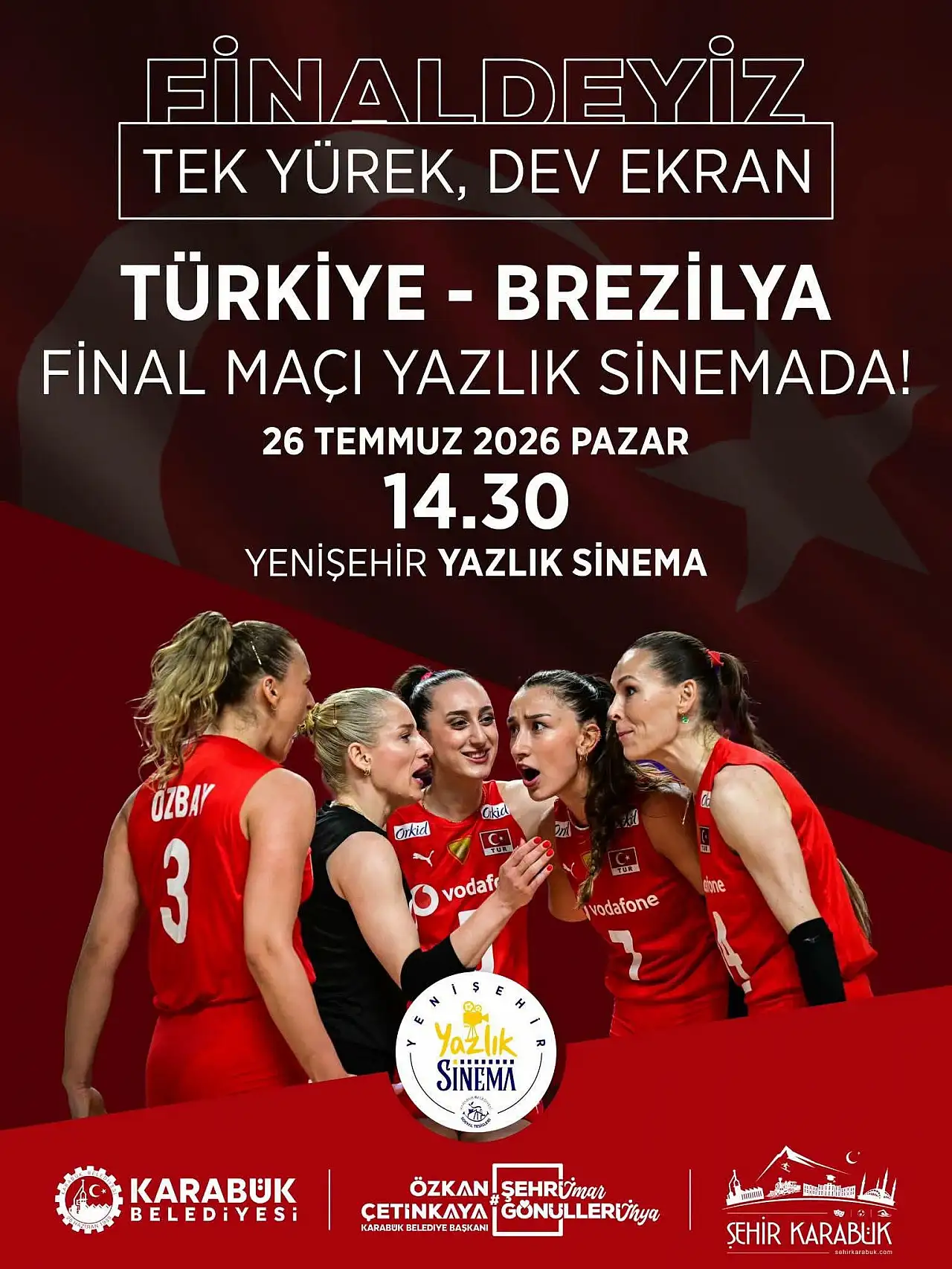 Filenin Sultanları'nın final maçı Karabük'te dev ekranda izlenecek