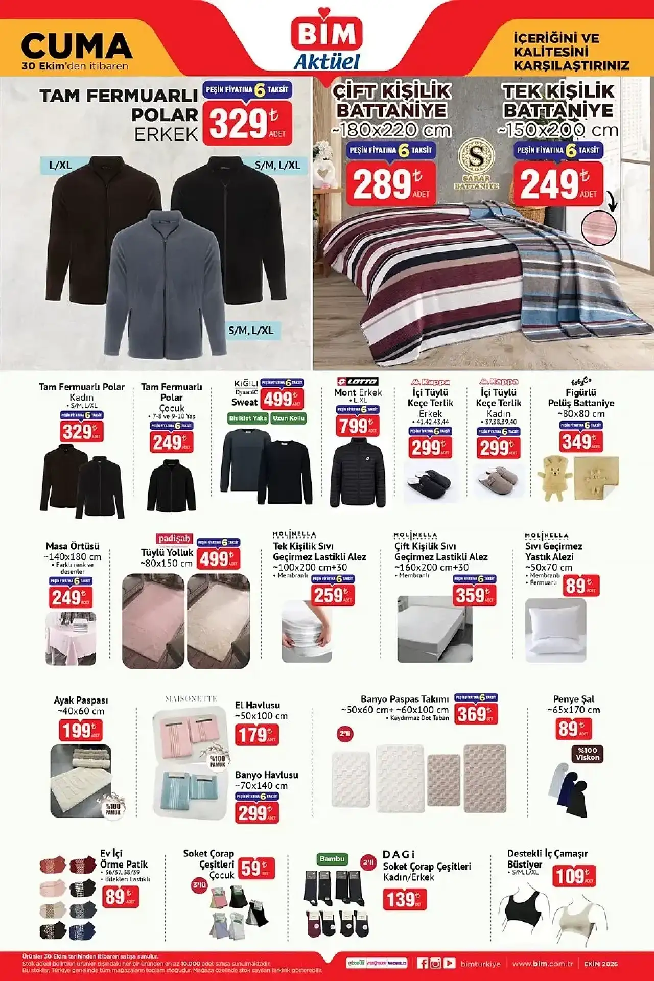 27-30 Ekim BİM aktüel kataloglarında hangi ürünler satışa çıkacak?