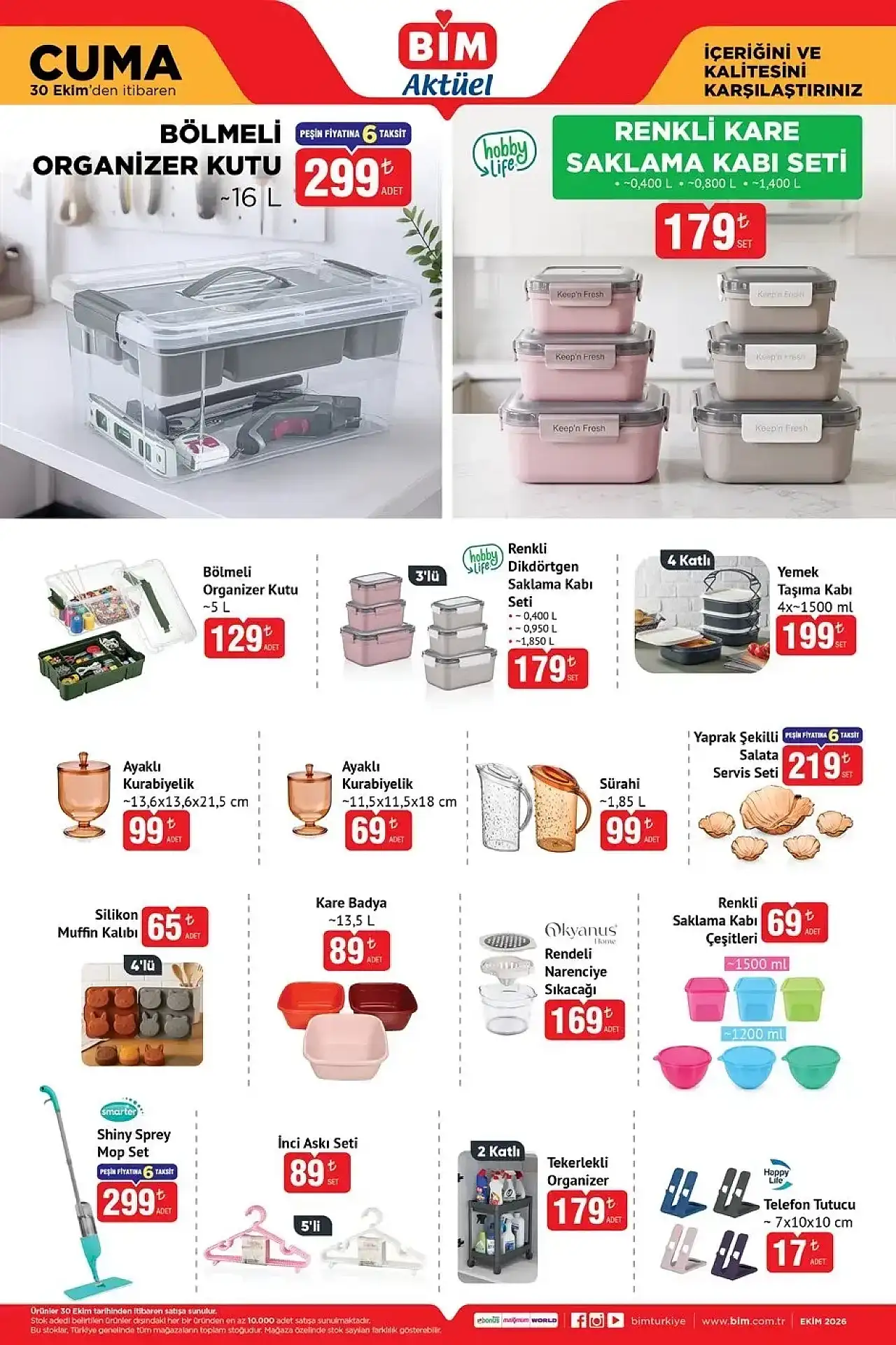 27-30 Ekim BİM aktüel kataloglarında hangi ürünler satışa çıkacak?