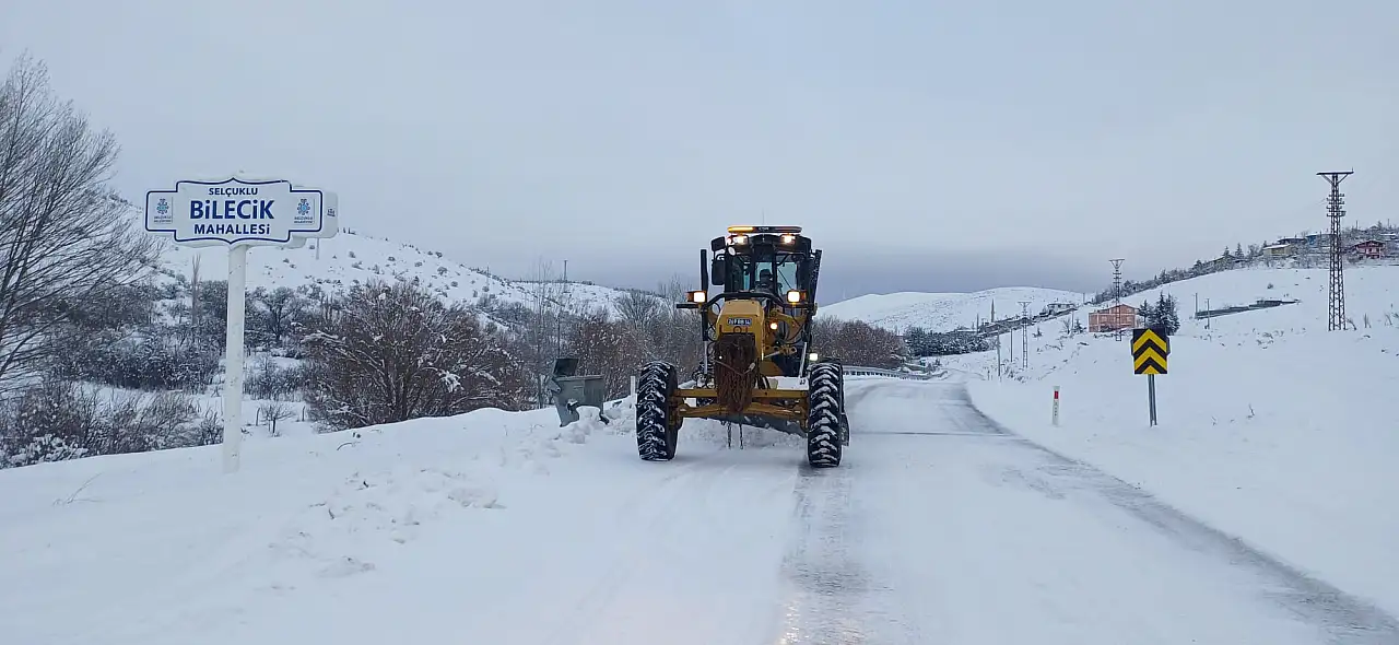 Konya karla mücadelede 24 saat teyakkuzda!