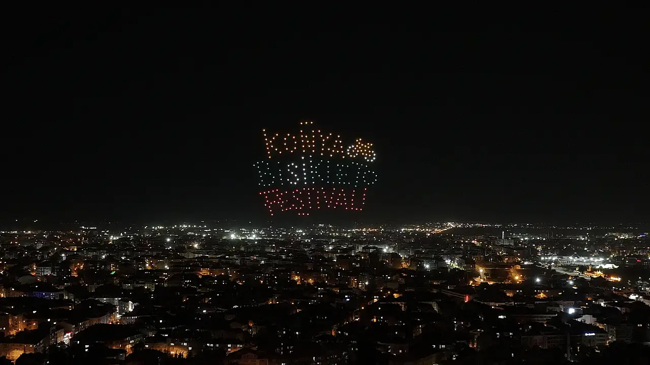 Konya Bisiklet Festivali'ne yakışır görsel şölen! İzleyenler hayran kaldı