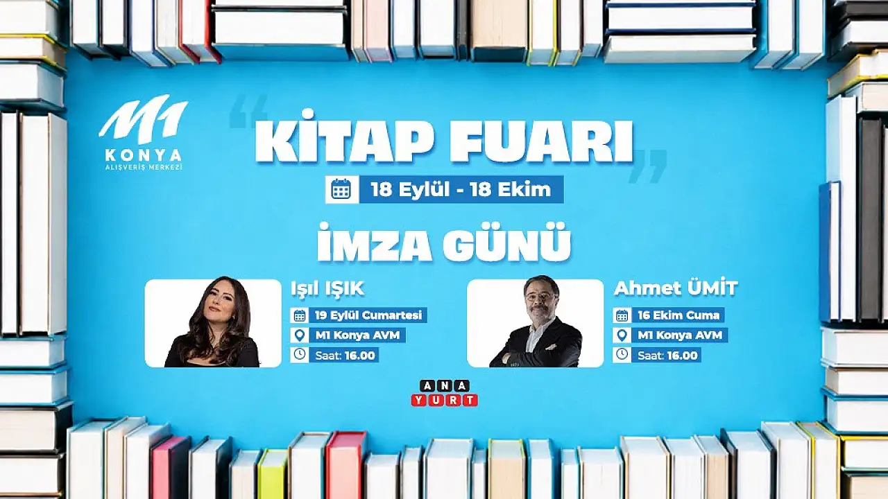 M1 Konya AVM'de Kitap Fuarı kapılarını açıyor