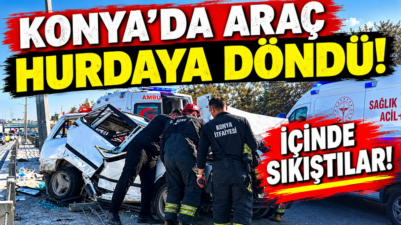 Konya'daki kazada araç kontrolden çıktı! Çok sayıda yaralı var