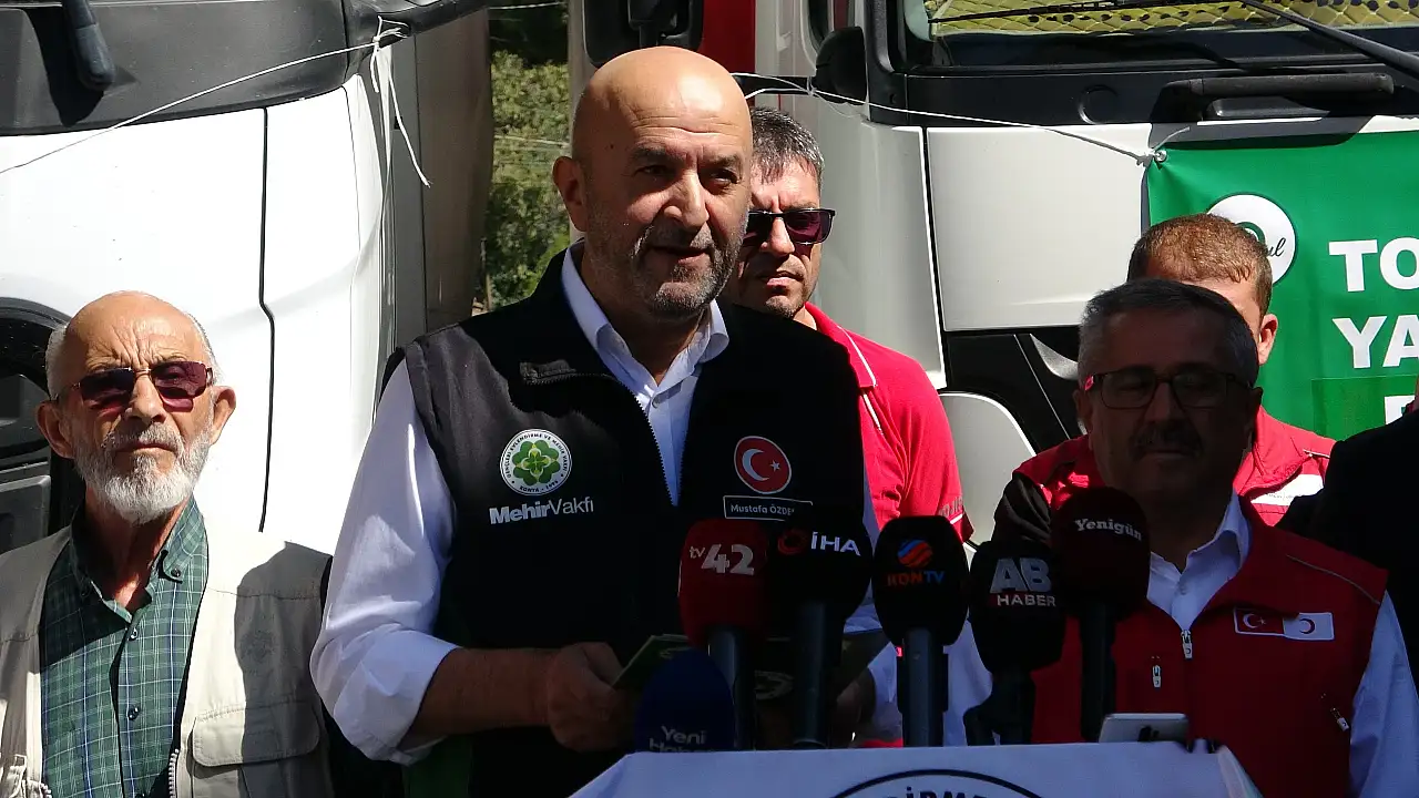 Konya'dan Suriye'ye 3 tır dolusu yardım! 45 milyon liralık çeyiz desteği yola çıktı