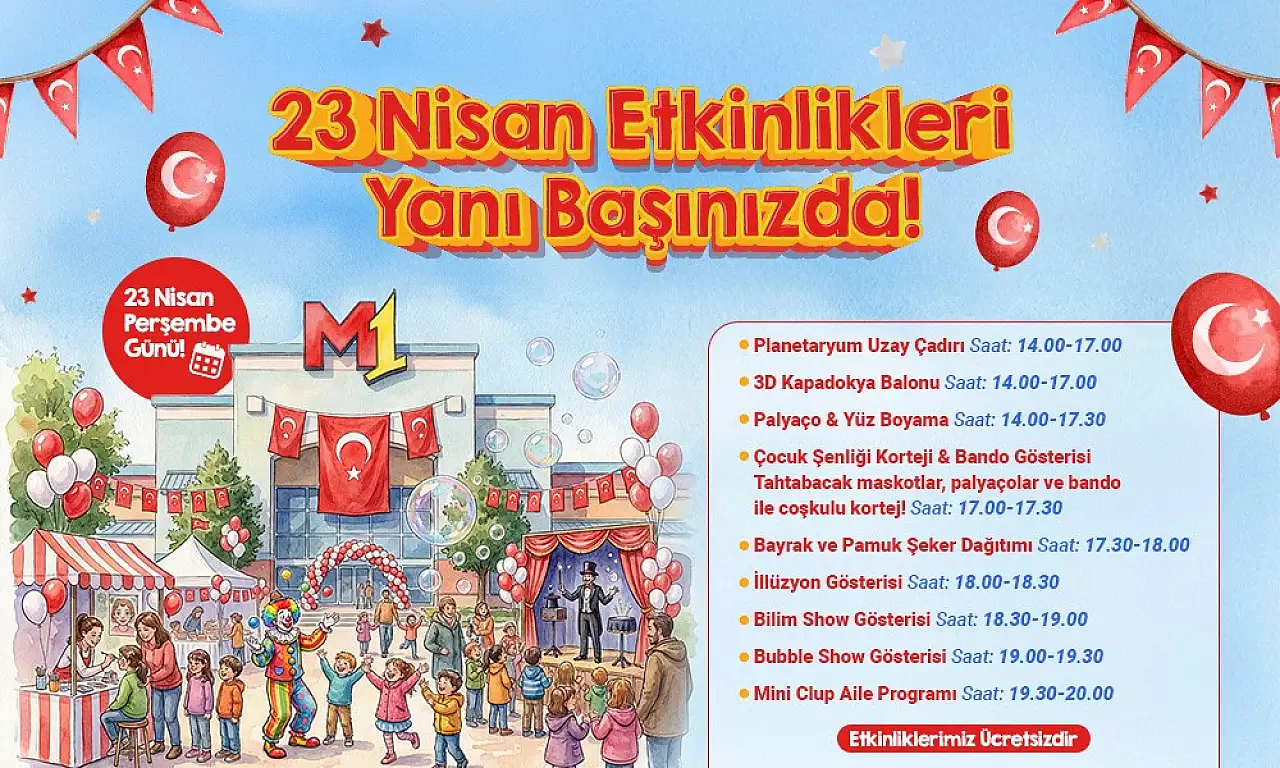 Çocukların bayramı M1 Konya'da şenliğe dönüşüyor!