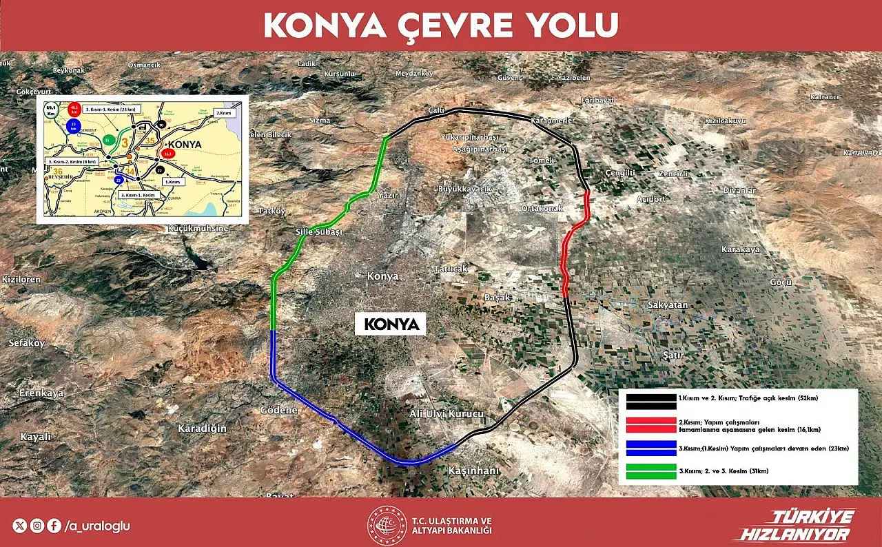 Konya Çevre Yolu'nda sona doğru! Seyahat süresi 24 dakika kısalacak