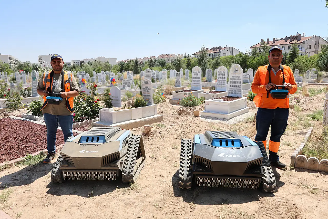 Konya'da mezarlıklarda robot dönemi! Çalışmalar 4 kat hızlandı