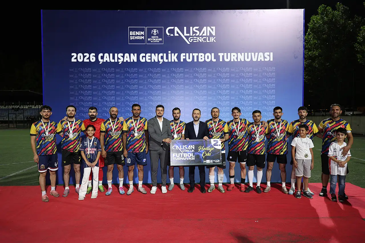 Konya'da futbol turnuvası büyük heyecana sahne oldu
