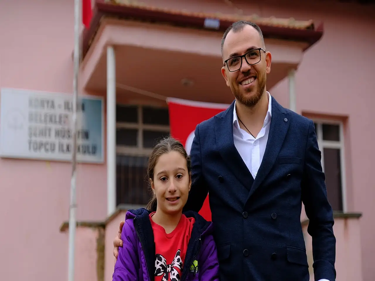 Konya'da tek öğrencili okulda Cumhuriyet coşkusu!
