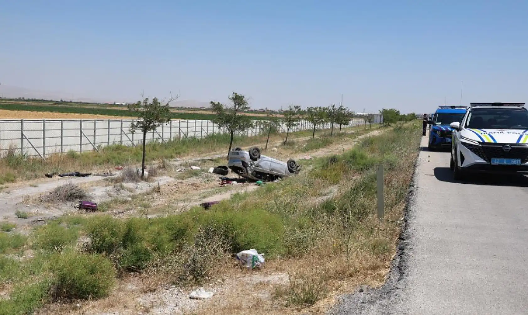 Konya'da bir aileyi yıkan dehşet kaza! Takla atan otomobilde 8 yaşındaki çocuk öldü!