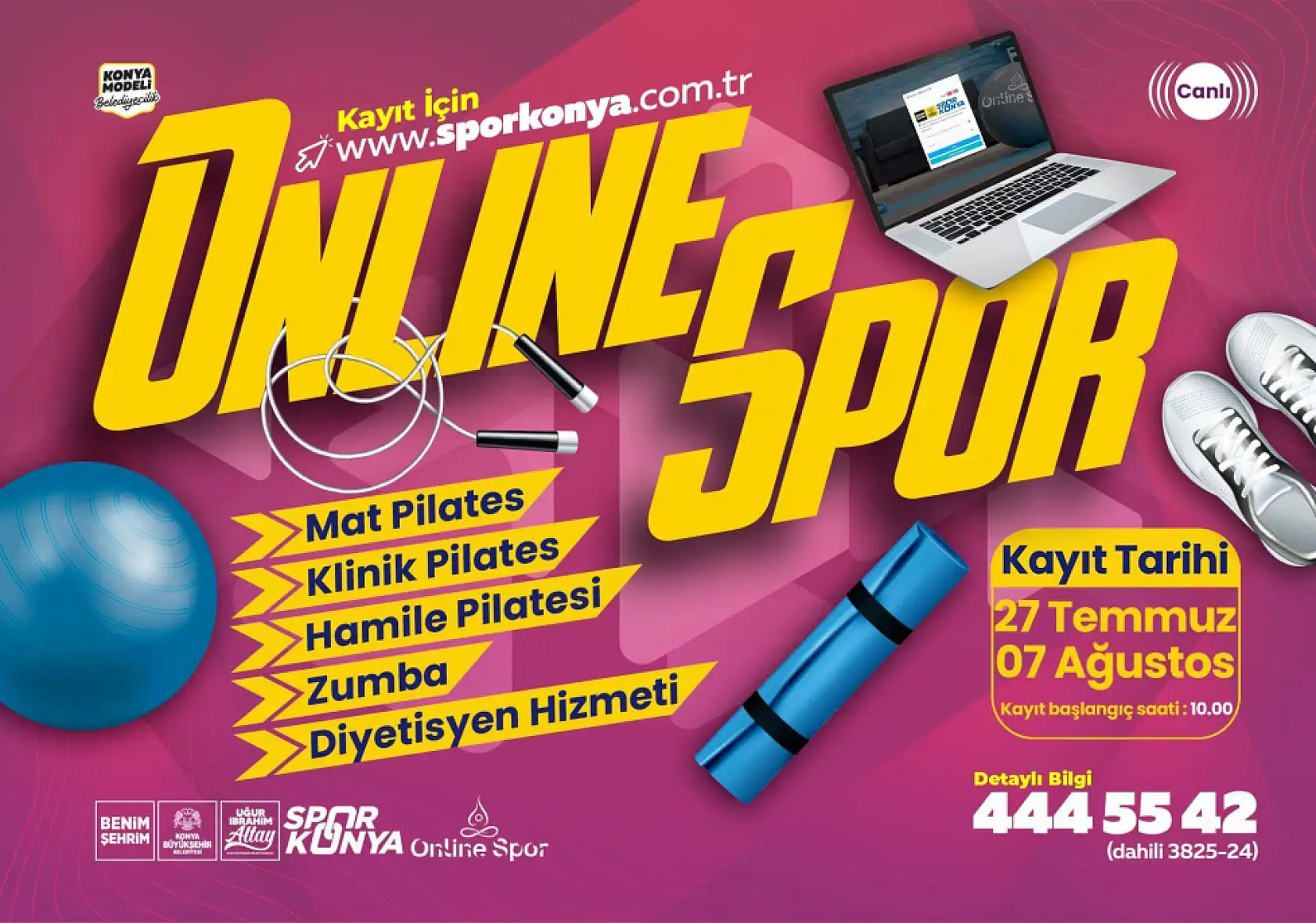 Konya'dan kadınlara online spor ve diyetisyen desteği! Tamamen ücretsiz...