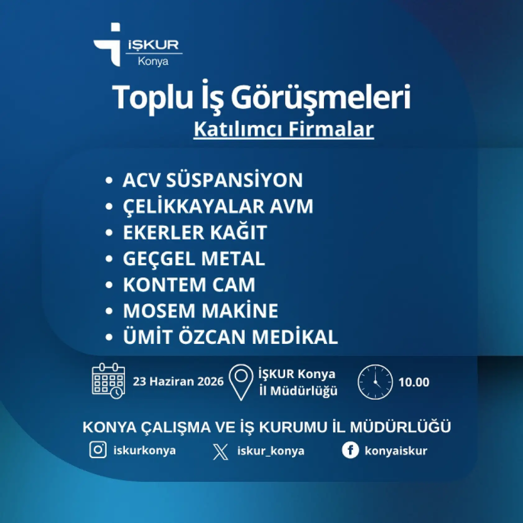 Konya'da iş arayanlar dikkat! 7 dev firma tek adreste buluşacak!