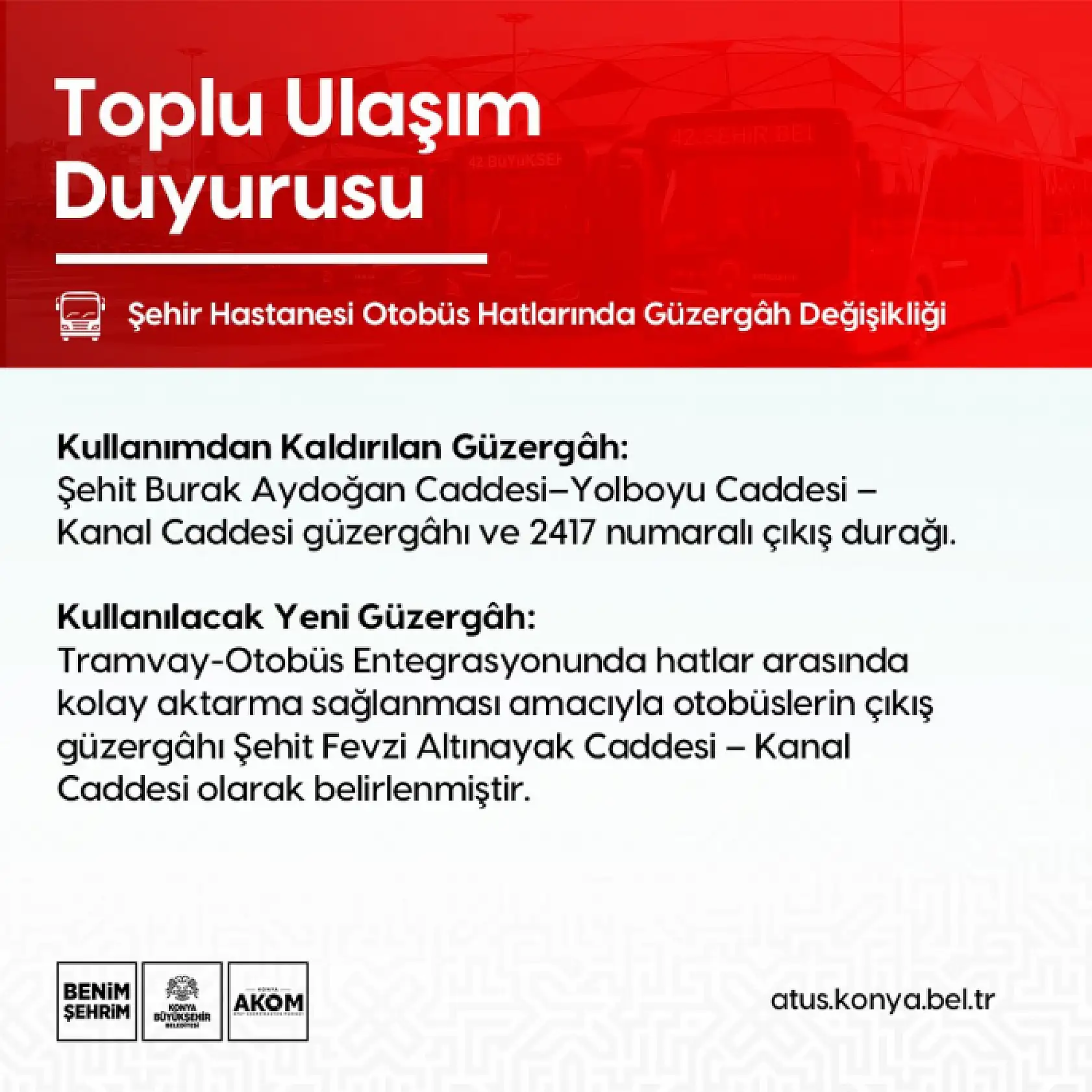 Konya'da otobüs seferlerine tramvay ayarı: Ulaşımda aktarma kolaylaşacak!