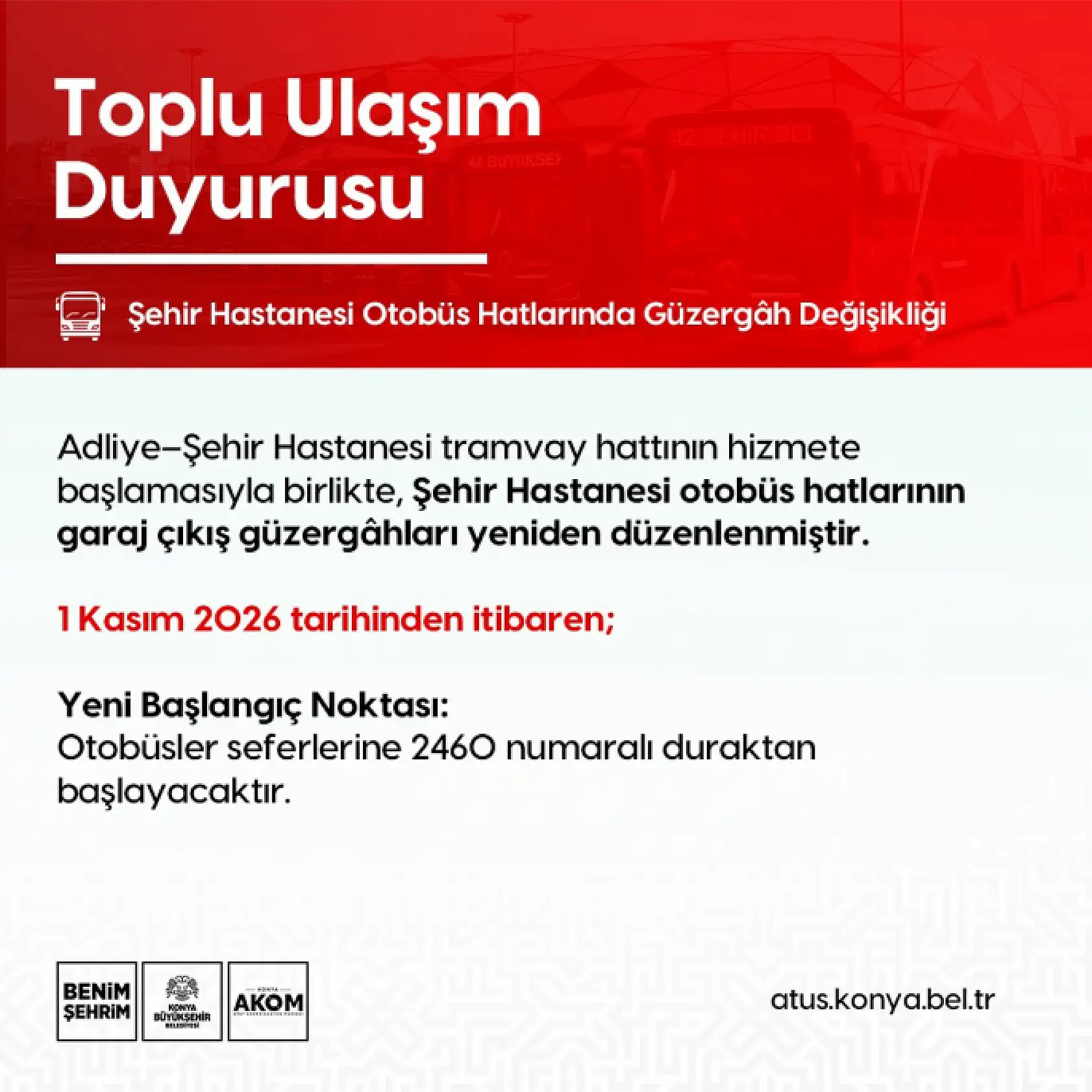 Konya'da otobüs seferlerine tramvay ayarı: Ulaşımda aktarma kolaylaşacak!