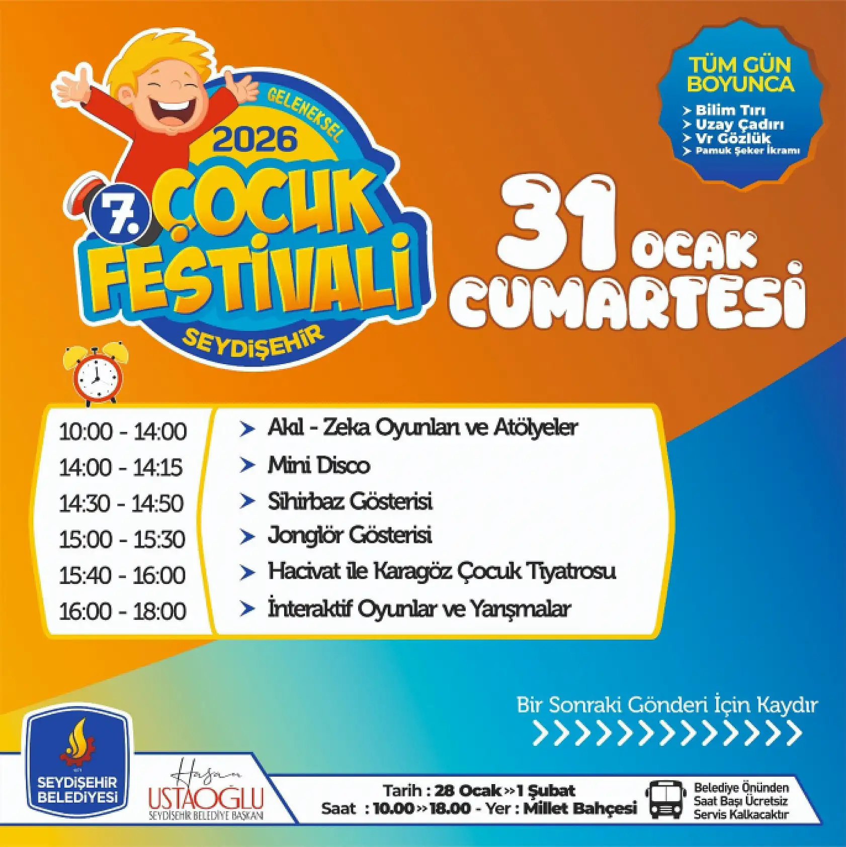 Konya'da çocuk festivali başlıyor: 5 gün sürecek!