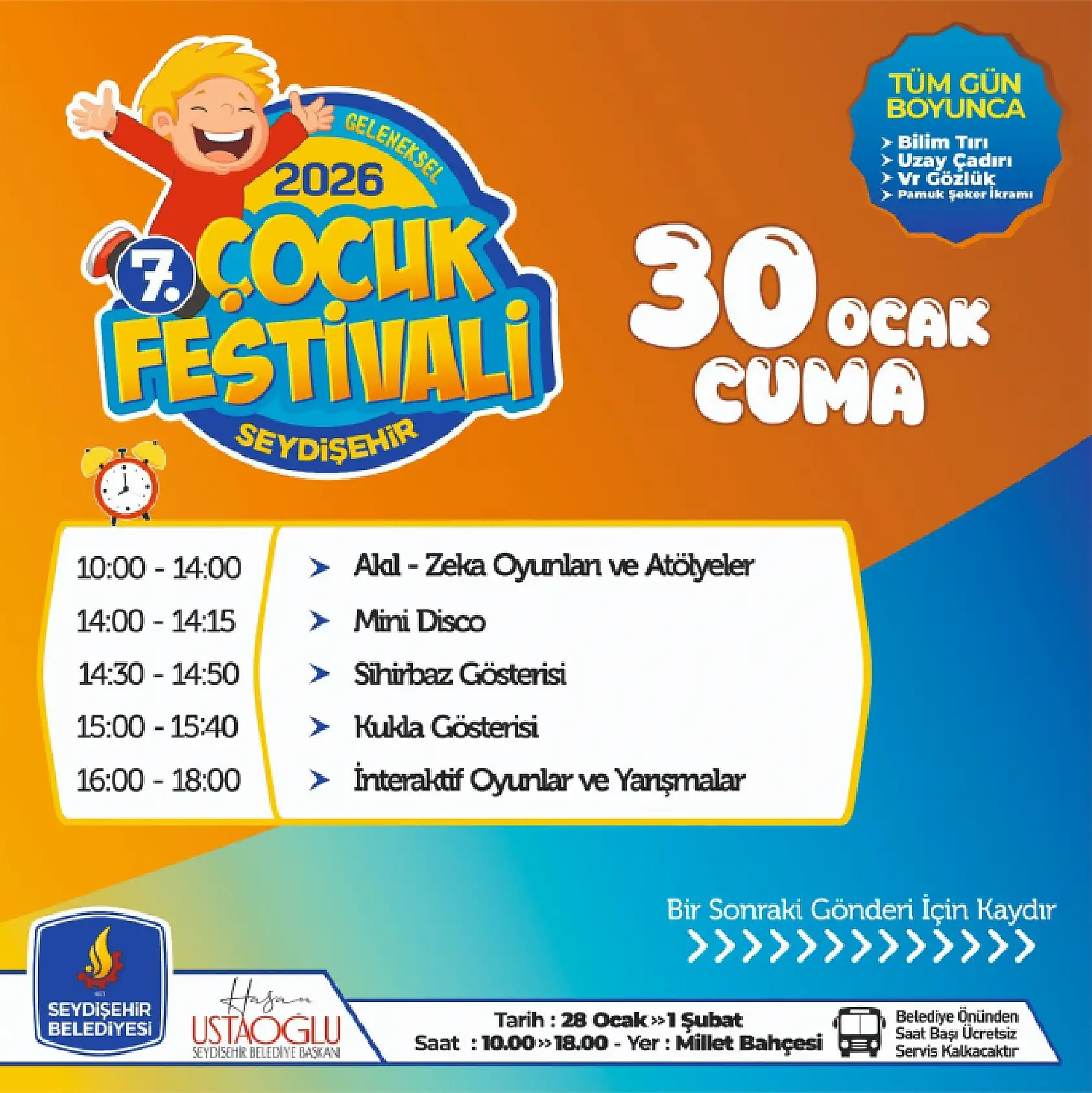 Konya'da çocuk festivali başlıyor: 5 gün sürecek!