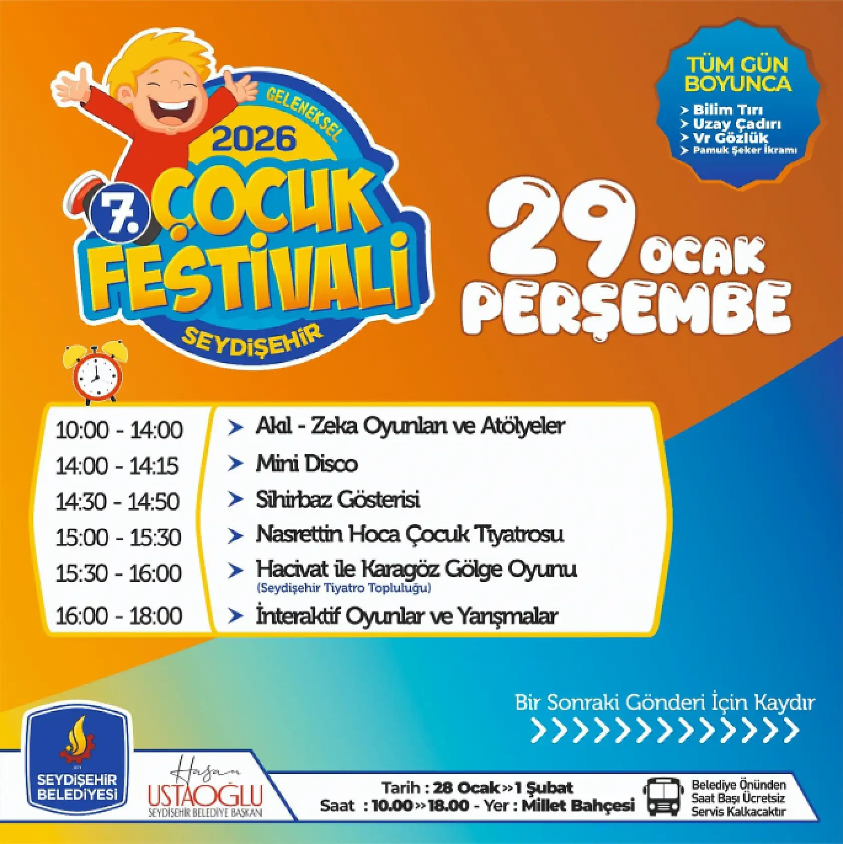 Konya'da çocuk festivali başlıyor: 5 gün sürecek!