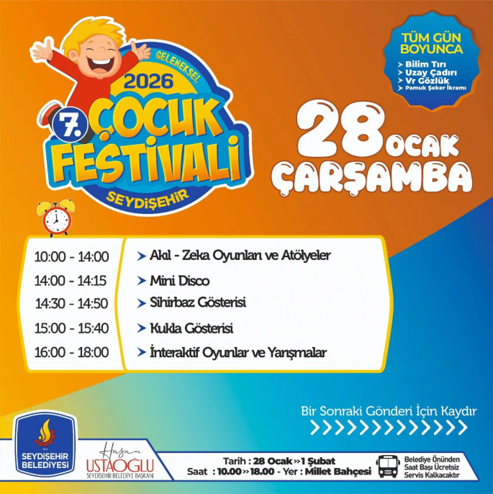 Konya'da çocuk festivali başlıyor: 5 gün sürecek!