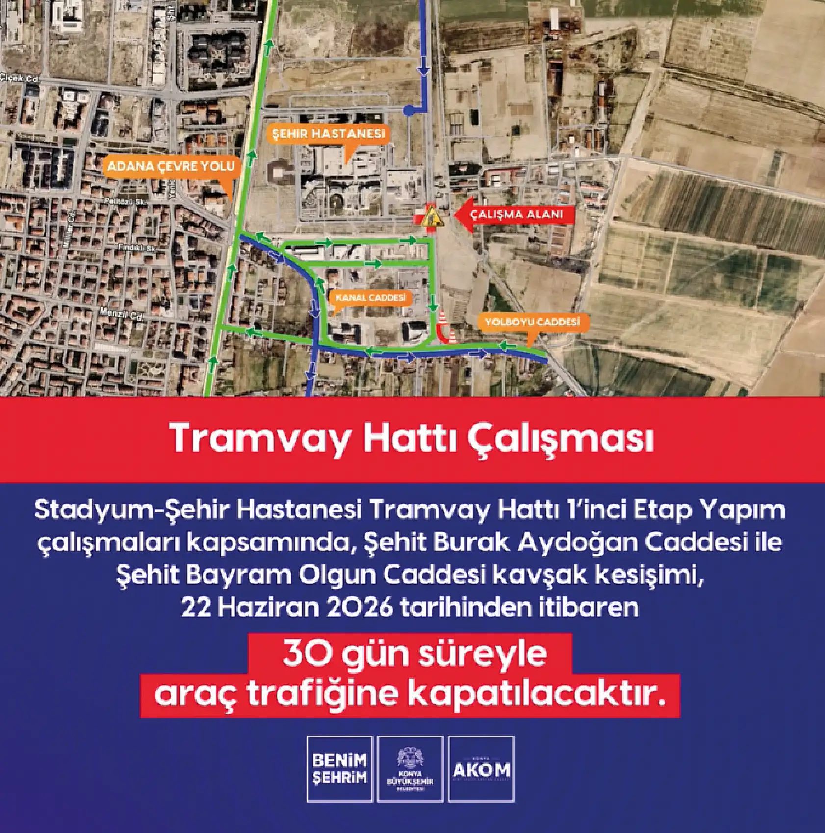 Konya'da iki kritik kavşak 30 gün trafiğe kapatılacak! İşte o güzergahlar…