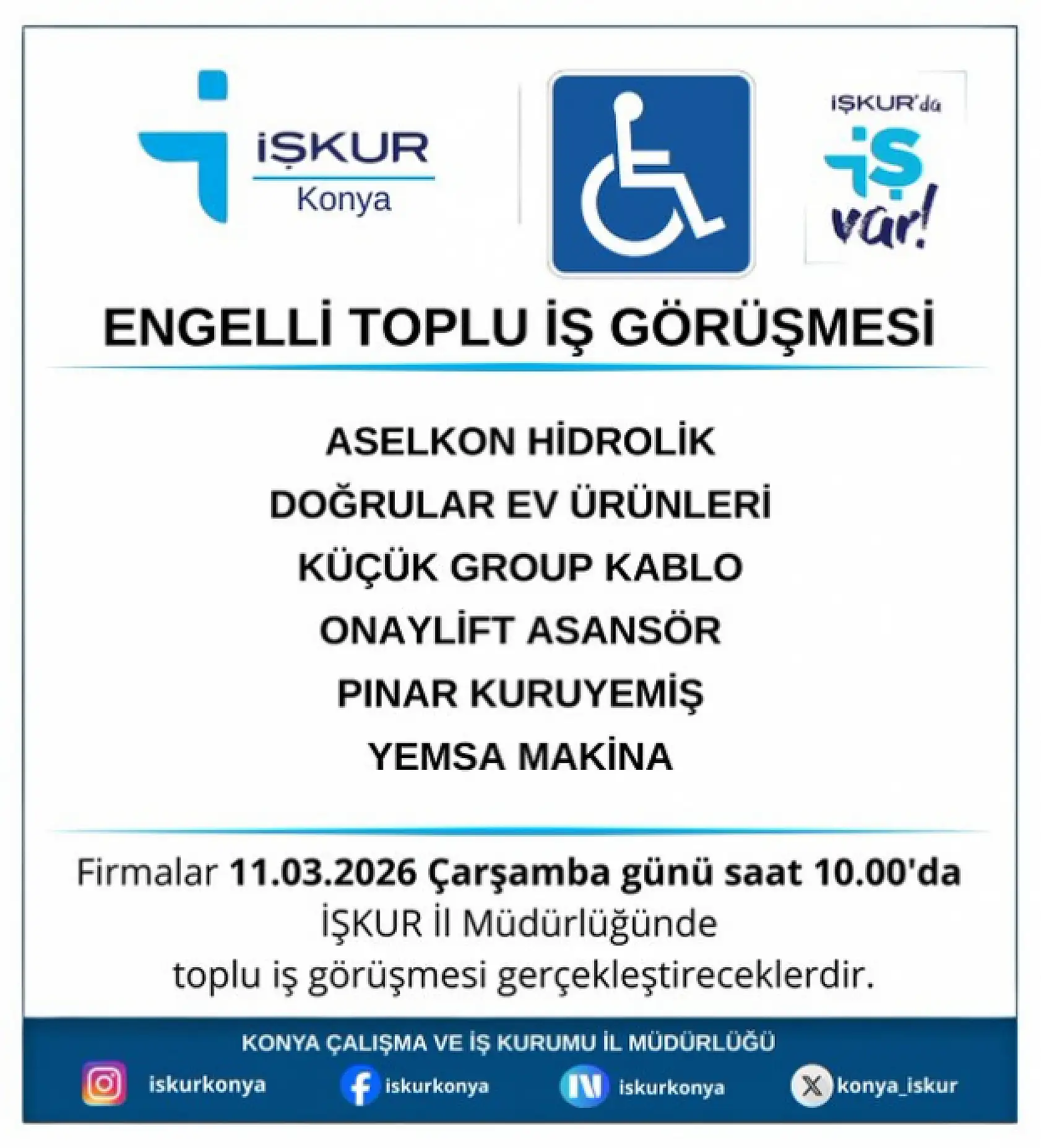 Konya'da 6 firma iş arayanlarla buluşuyor! İşte başvuru detayları…