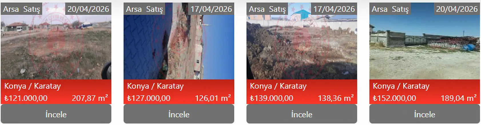 Milli Emlak, Konya merkezde yatırımlık 12 arsayı satışa çıkardı!