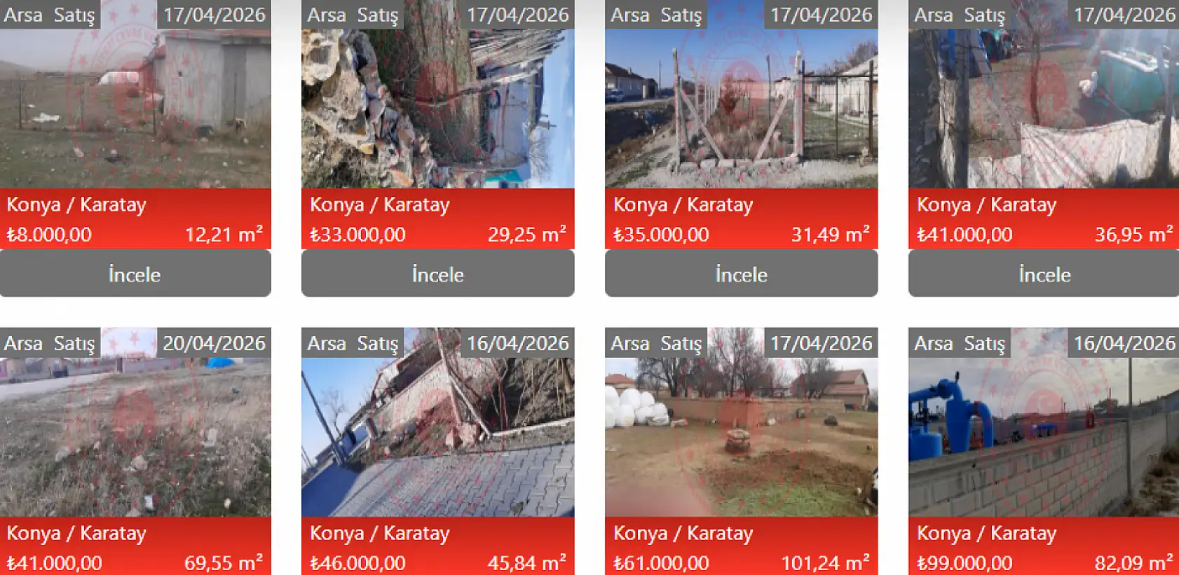 Milli Emlak, Konya merkezde yatırımlık 12 arsayı satışa çıkardı!