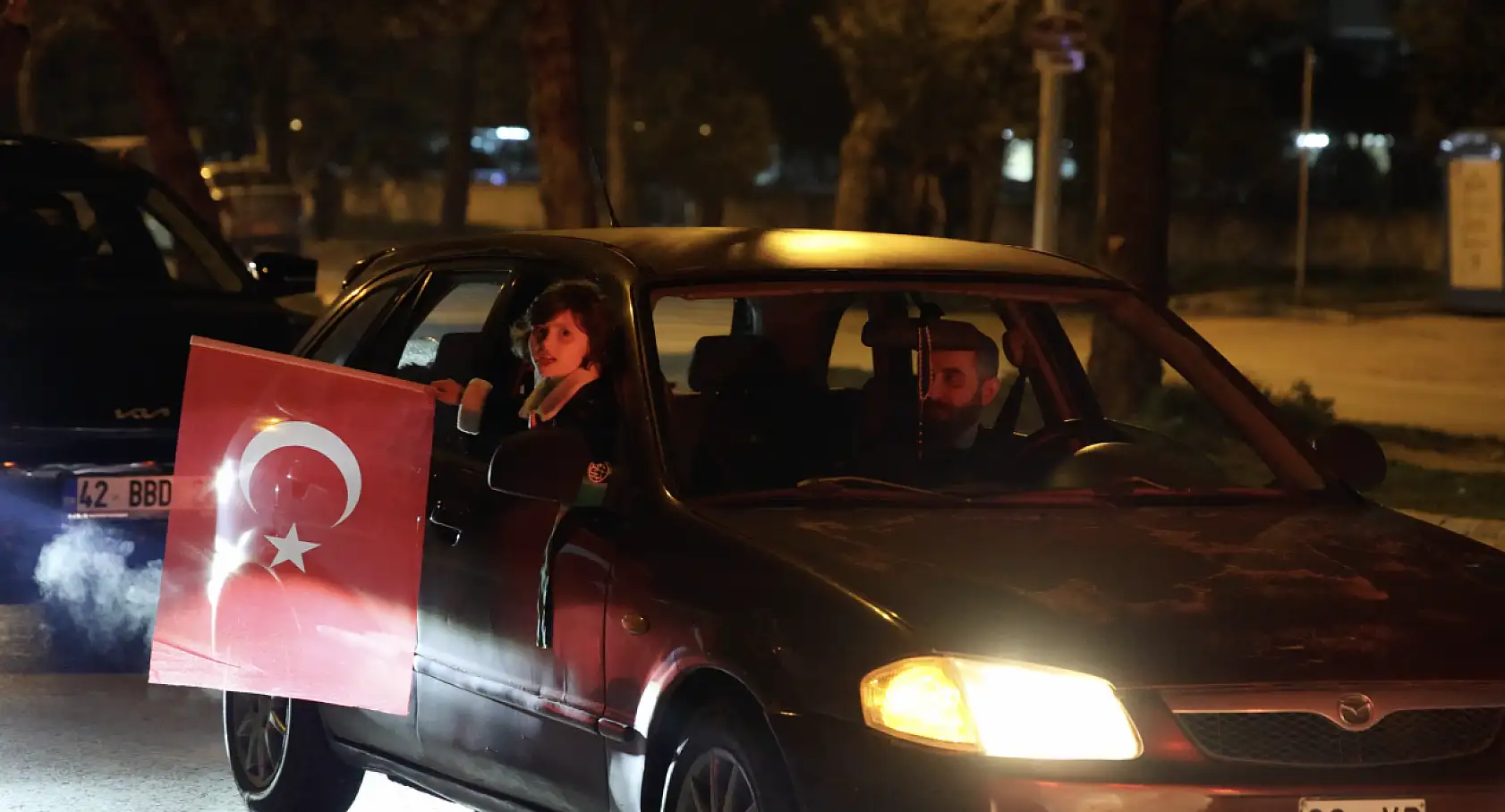 Konya sokaklarında özgürlük sesi: İsrail'e konvoylu tepki!