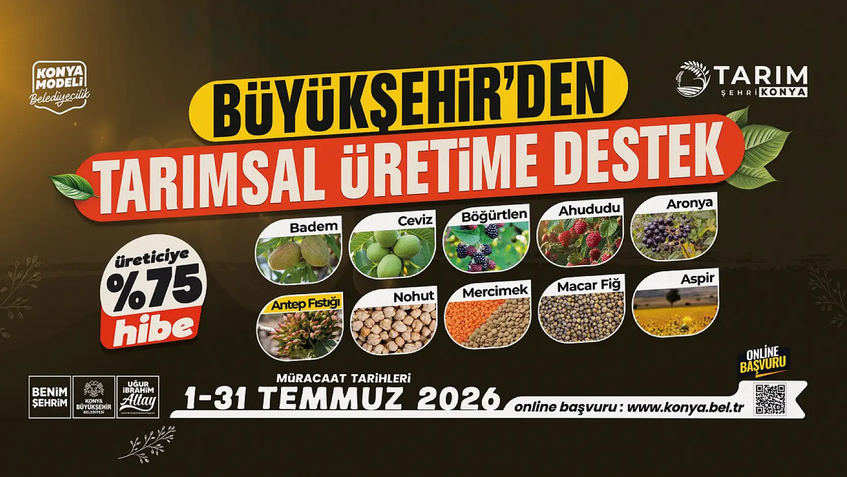 Konya'da üreticiye dev destek! Başvurular sona eriyor!