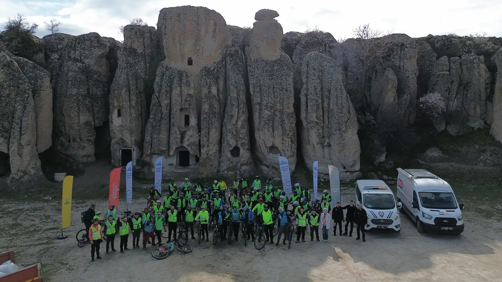 Konya'da bisikletseverlerden 55 kilometrelik doğa turu!