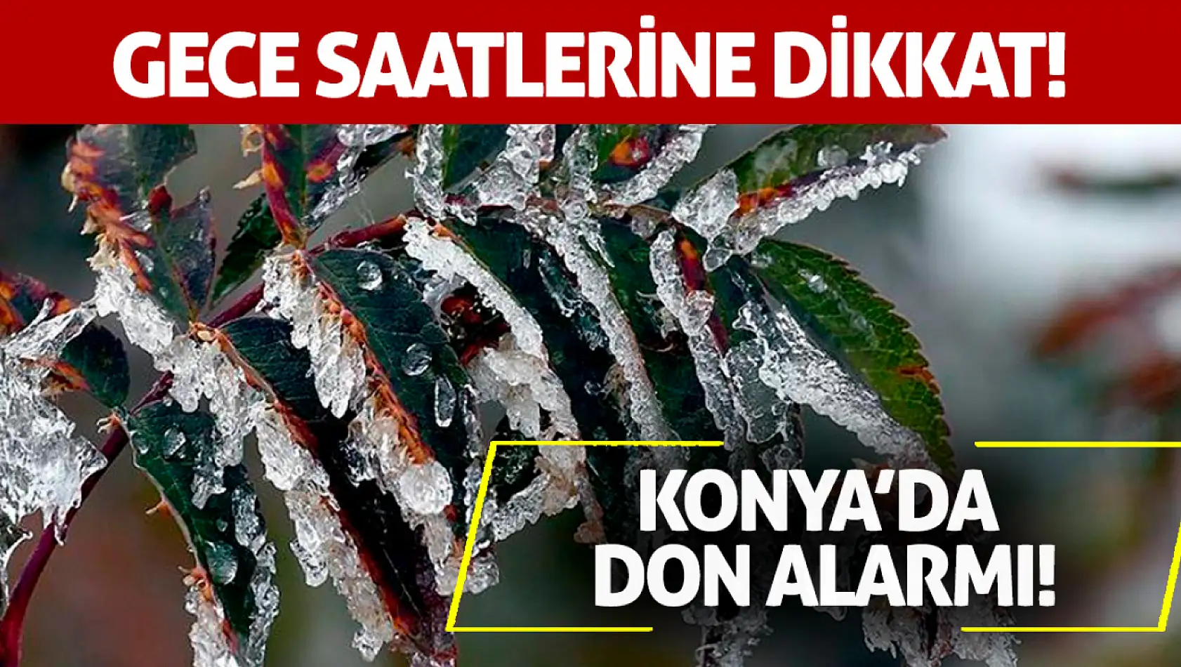 Konya'da don alarmı! Gece saatlerine dikkat!