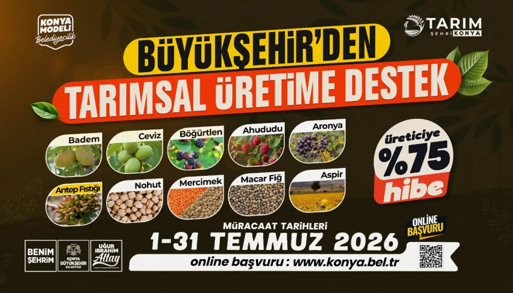 Konyalı çiftçiler müjde! Büyükşehir'de 2026 destek başvuruları başlıyor