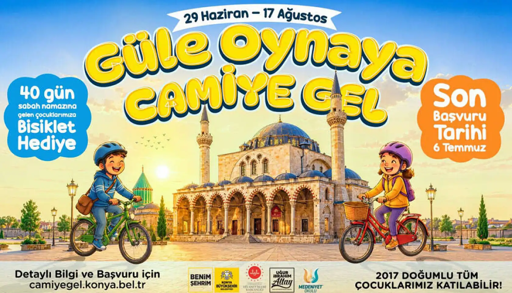 Çocuklar müjde: Konya'da ücretsiz bisiklet dağıtılacak! Başvuru ve şartlar çok kolay...