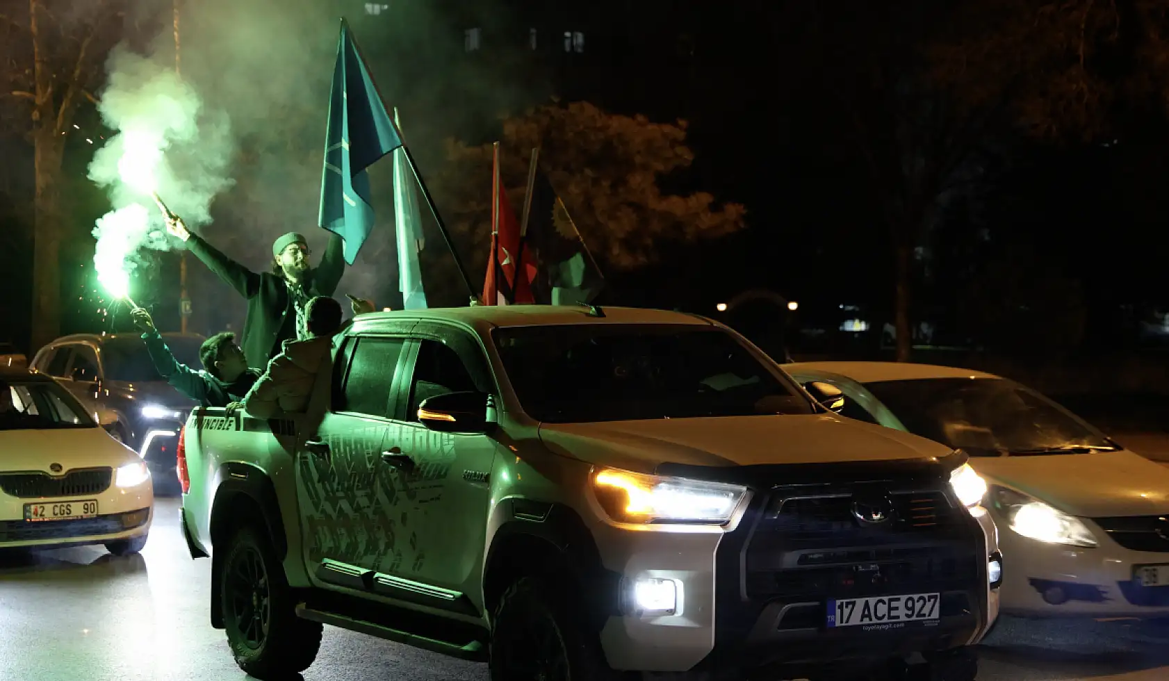 Konya sokaklarında özgürlük sesi: İsrail'e konvoylu tepki!