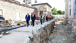Konya'da aylardır kapalı olan camiye Vali Akın'dan inceleme