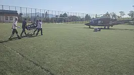 Konya'da hava ambulansı rahatsızlanan hasta için havalandı
