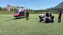 Konya'da zamana karşı yarış! Hava ambulansıyla sevk edildi
