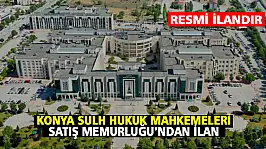 Konya Sulh Hukuk Mahkemeleri Satış Memurluğu'ndan İlan