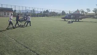 Konya'da hava ambulansı rahatsızlanan hasta için havalandı