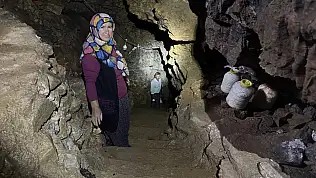 Konya'da yeraltında doğal buzdolabı! Bu mağaradan lezzet çıkıyor