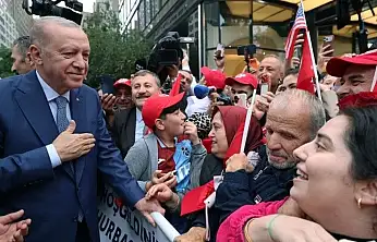Cumhurbaşkanı Erdoğan New York'ta! Türkevi önünde coşkulu karşılama