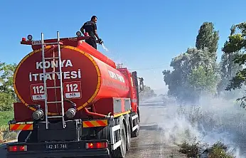 Konya'da çıkan yangın kabusu yaşatıyordu! Yakılan ateş kontrolden çıktı!