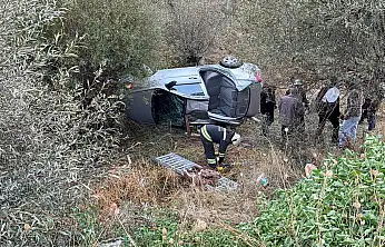 Konya'da otomobil şarampole yuvarlandı: 5 yaralı!